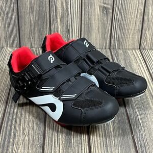 Peloton Cycling Shoes Black White Red PL-SH-02 Men 9 Women 11 EU 42 Cleats
